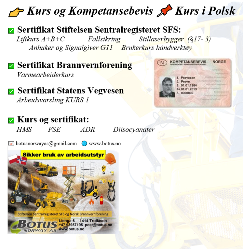 Kurs - Kompetansebevis (kort)