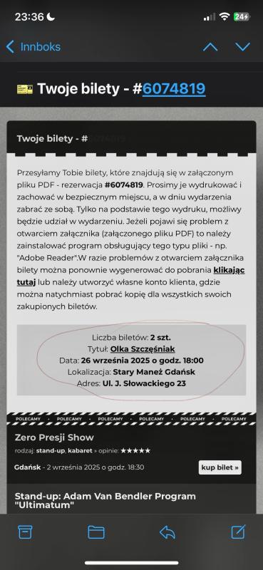 Bilet na stand-up