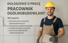 Ogłoszenie o pracę – Pracownik ogólnobudowlany