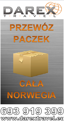 PACZKI–PRZESYŁKI–TRANSPORT!! POLSKA– NORWEGIA!!