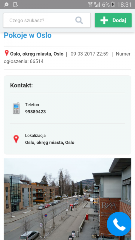 wynajem pokoi w oslo!!! UWAGA OSZUST!!!!!!!!!
