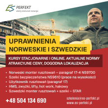 Szkolenia na rusztowania – uprawnienia norweskie (§17-4 zgodnie z NS9700) i szwedzkie (STAR)
